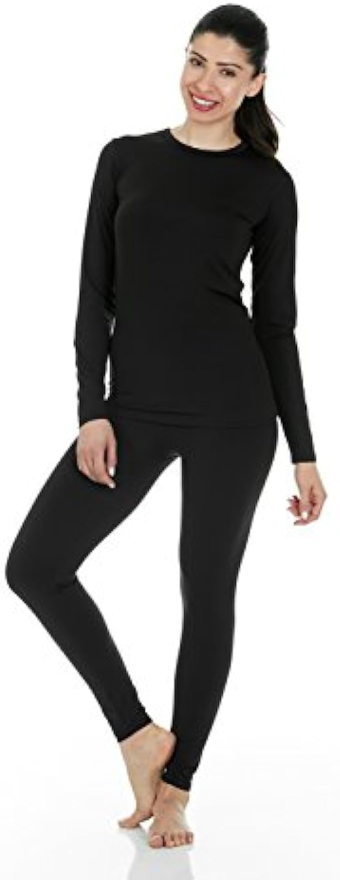 Thermajane Womens Ultra Soft Thermal Underwear Long Johns Set with Fleece Lined