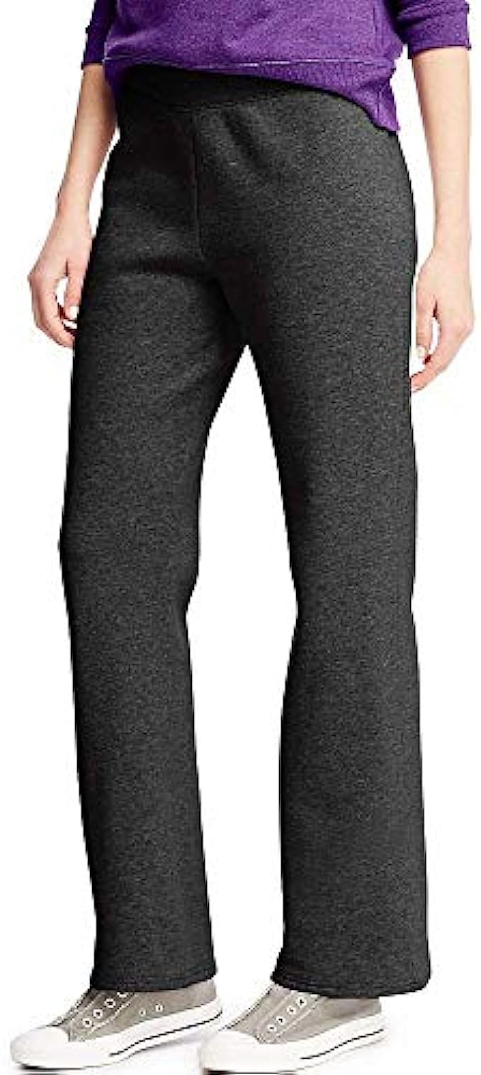 Hanes ComfortSoft EcoSmart Womens Open Bottom Leg Fleece Sweatpants