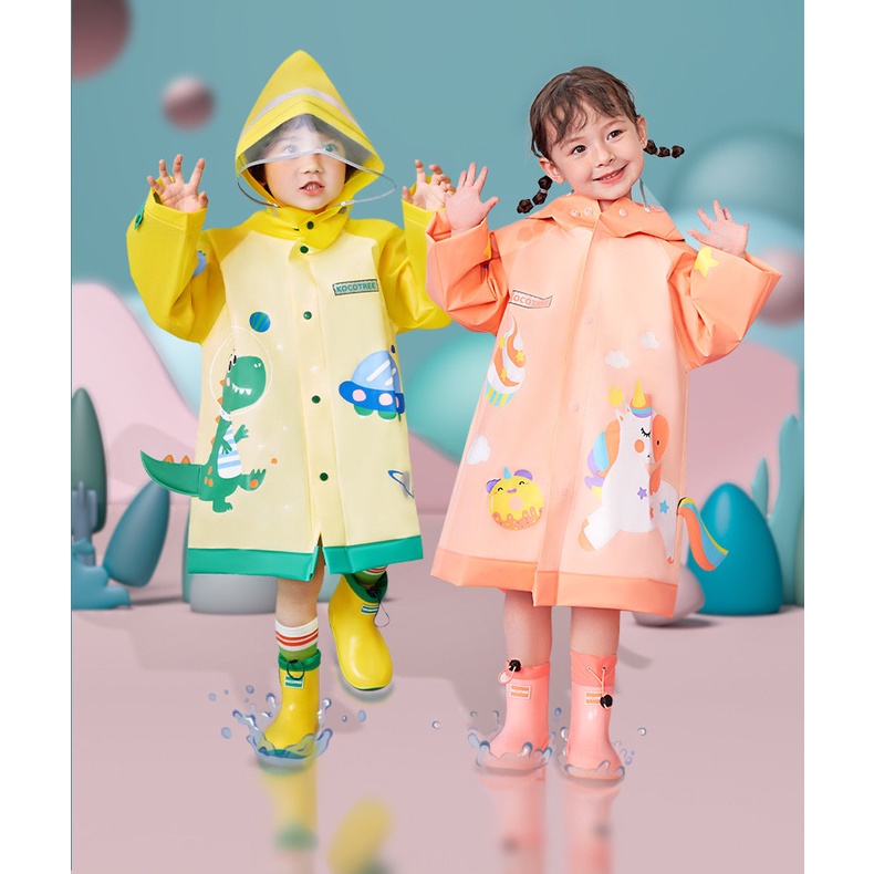Kids Toddler Raincoat Dinosaur Unicorn Shark Cute