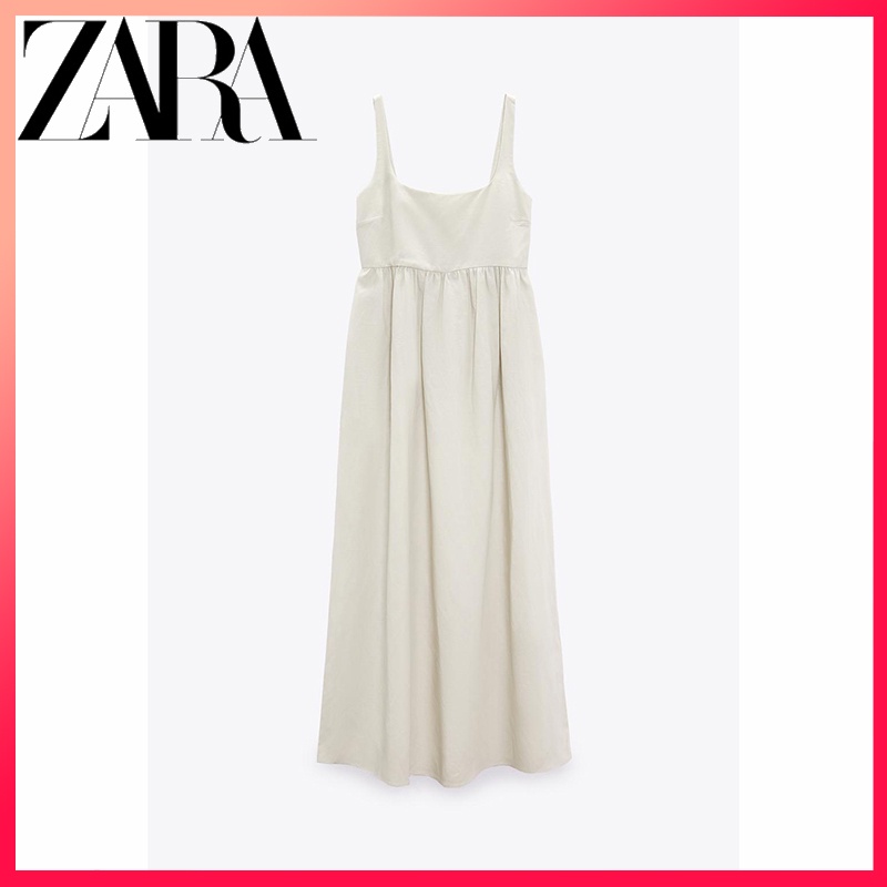 ZARA new womens linen midi dress