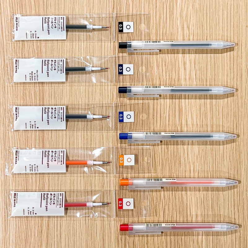 無印新款按壓筆? [好感生活推薦] 品項： MUJI無印良品 自由換芯按壓滑順膠墨筆系列 0.5　無印 文具 筆 原子筆
