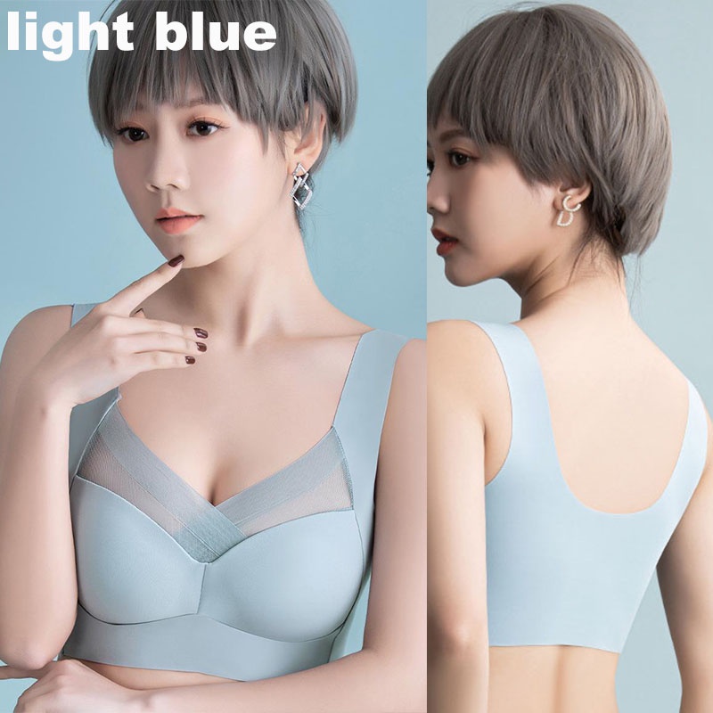 Kansmilley Plus Size Bra 3XL Tube Top Women Bra Beauty Back Wireless Sports Underwear Push Up Seamless Vest