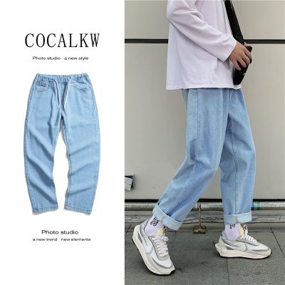 ?MLM?日系牛仔褲男 S-5XL oversized 丹寕男褲 水洗牛仔褲 男生牛仔褲 闊腿寬褲九分直筒牛仔褲