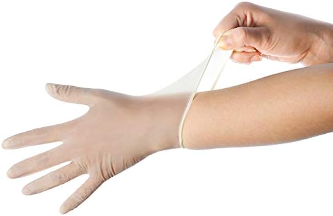 Care Plus Disposable Vinyl Gloves | Extra Large Size | Heavy Duty | Non Sterile | Powder Free | Latex Free Rubber | 100 Count | Food Safe
