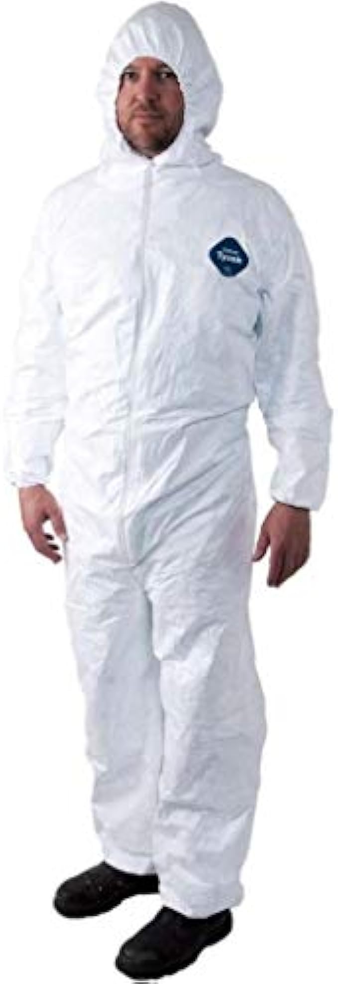 Tyvek Disposable Suit by Dupont with Elastic Wrists, Ankles and Hood Extra-Large