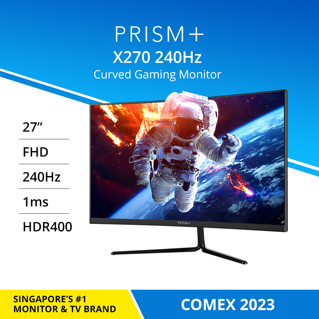 PRISM+ X270 27 240Hz 1ms HDR400 1500R Curved Adaptive-Sync Ready Gaming Monitor [1920 x 1080]
