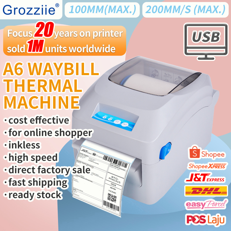 Thermal Printer Bluetooth Waybill Barcode Shipping Label Consignment Note Bluetooth Printer AWB A6 Waybill Sticker