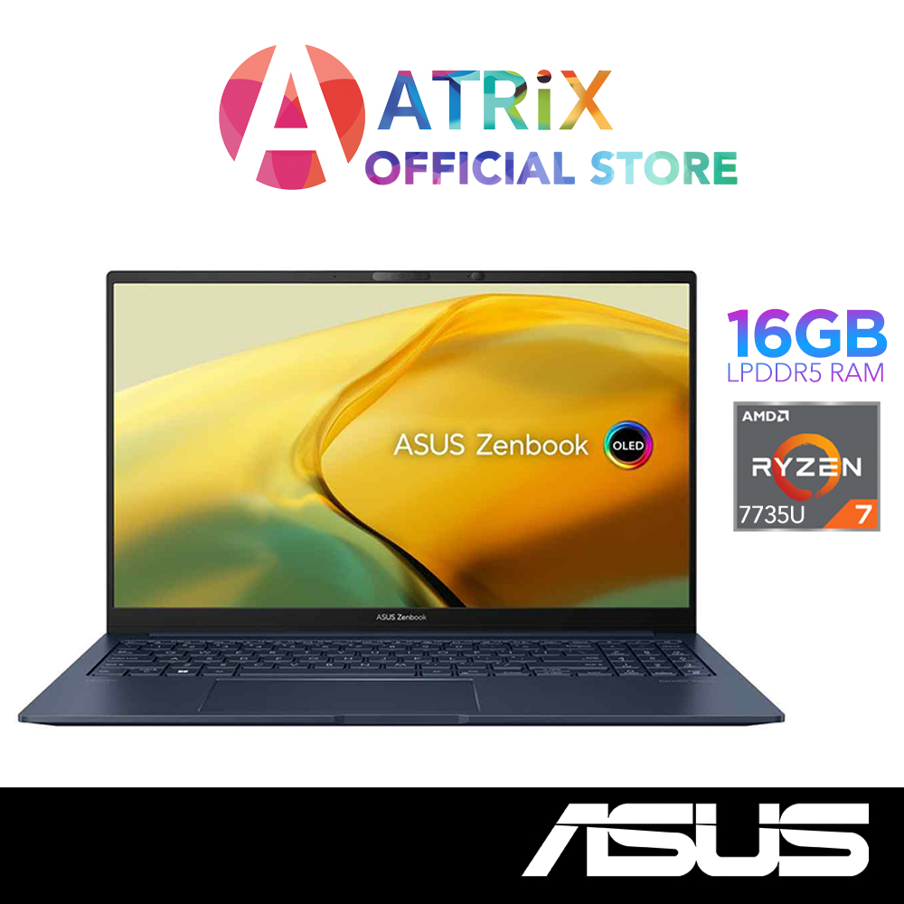 Same Day DeliveryASUS Zenbook 15 UM3504DA-MA276W | 15.6 OLED 2.8K | Ryzen 7 7735U | 16GB RAM | 1TB SSD | Win11 | 2Y