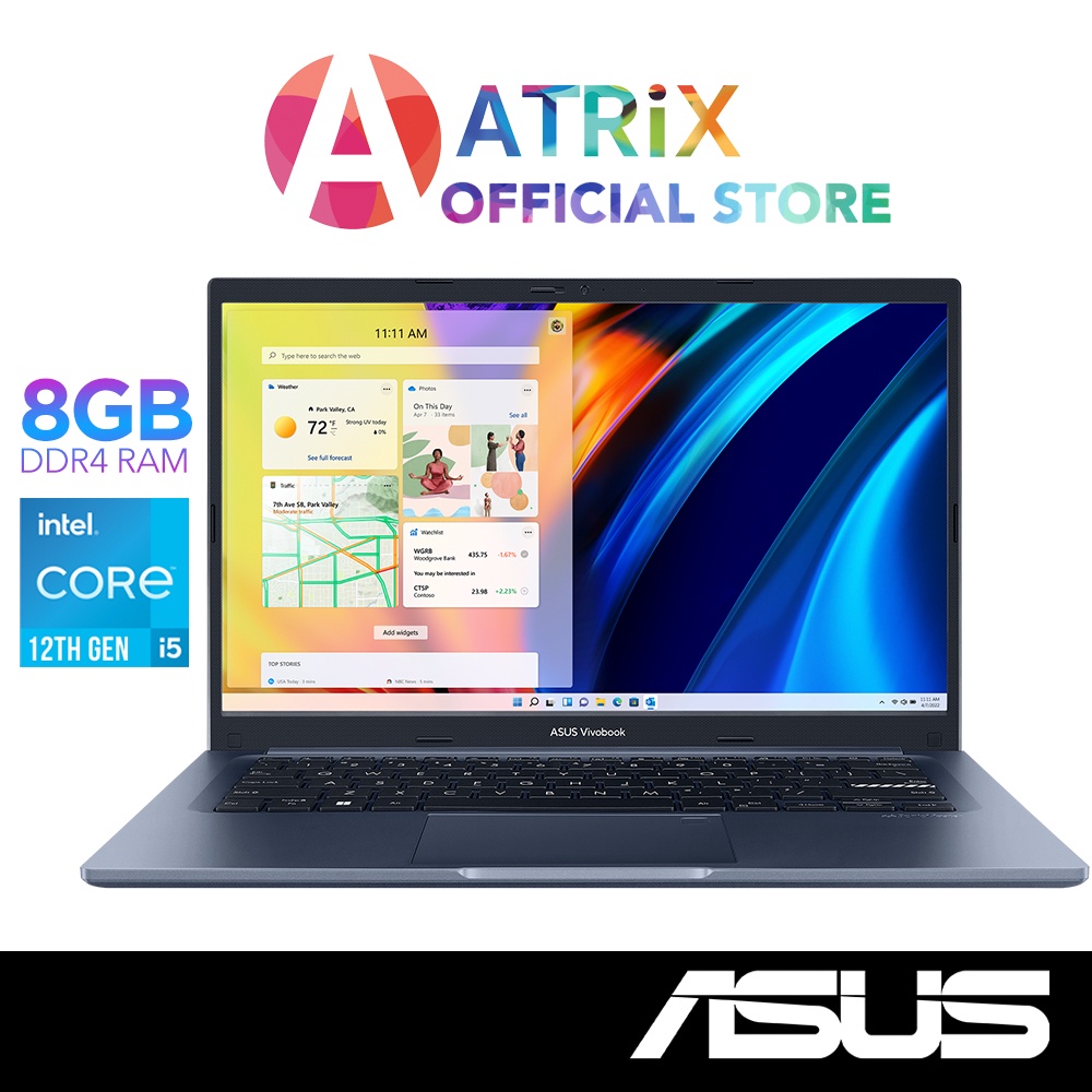 Express DeliveryASUS Vivobook 14 | X1402ZA-AM411W | 14" FHD | i5-1235U | 8GB RAM | 512GB SSD | Win11 | 2Y