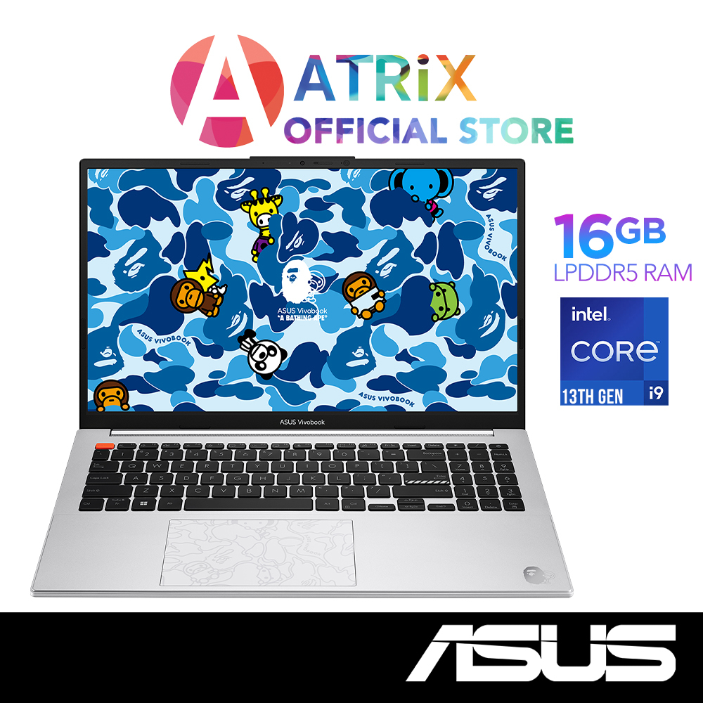 Same Day DeliveryASUS Vivobook S15 OLED BAPE Edition K5504VA-MA254W | 15.6" OLED 2.8K | i9-13900H | 16GB/1TB | 2Y