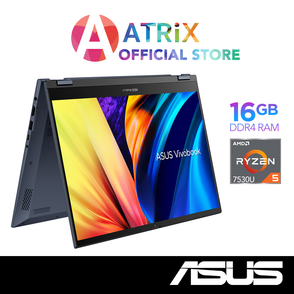 Express DeliveryASUS Vivobook S 14 Flip TN3402YA-LZ127W | 14" FHD+ touch | Ryzen5 7530U | 16GB/512GB SSD | Win11 | 2Y