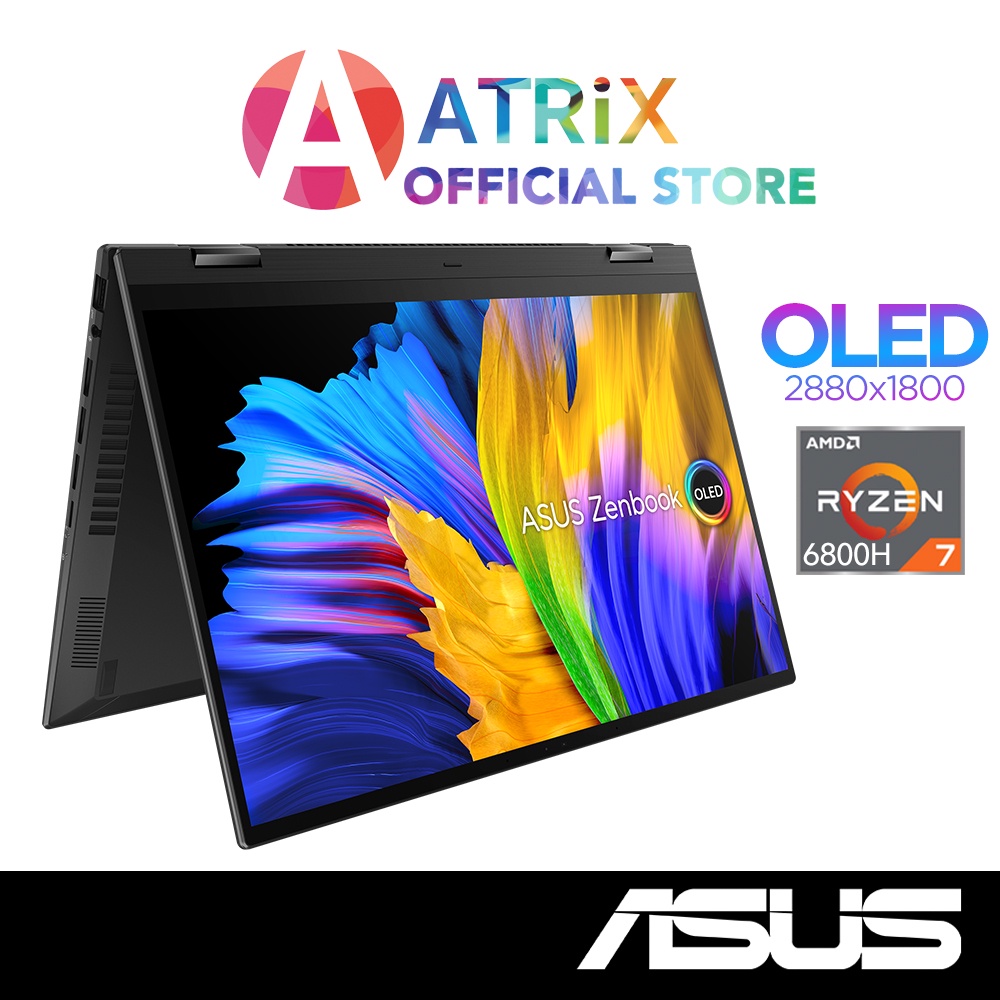 Express DeliveryAsus ZenBook 14 Flip UN5401RA-KN072W | 14 OLED WQHD | Ryzen 7 6800H | 16GB RAM | 1TB SSD | Win11 | 2Y