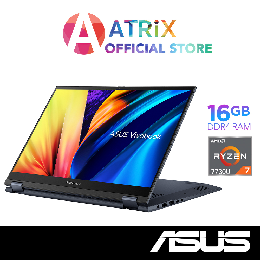 Express DeliveryASUS Vivobook S 14 Flip TN3402YA-LZ128W | 14" FHD+ touch | Ryzen 7 7730U | 16GB/1TB SSD | Win11 | 2Y