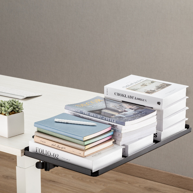 ULTi Clamp-On Desk Extension Tray Holder - No Drilling Required with 20kg Load Capacity