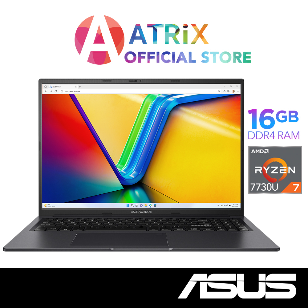 Express DeliveryASUS Vivobook 16X | M3604YA-MB130W/M3604YA-MB129W | 16" FHD+ | R5 7530U/R7 7730U | 16GB/512GB | 2Y