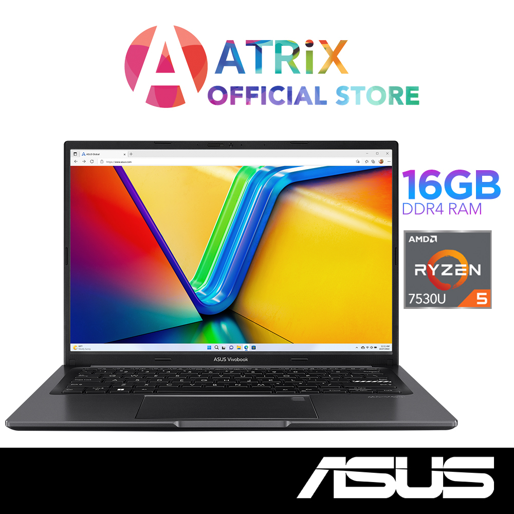 Same Day DeliveryASUS Vivobook 14 | M1405YA-LY072W | 14" FHD+ | Ryzen 5 7530U | 16GB DDR4 | 512GB SSD | Win11 | 1Y