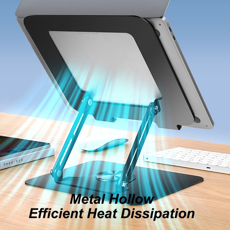 360° Rotating Metal Laptop Stand  Tablet Stand Heat Dissipation Laptop Stand Foldable Lifting Tablet Mac Support Stand