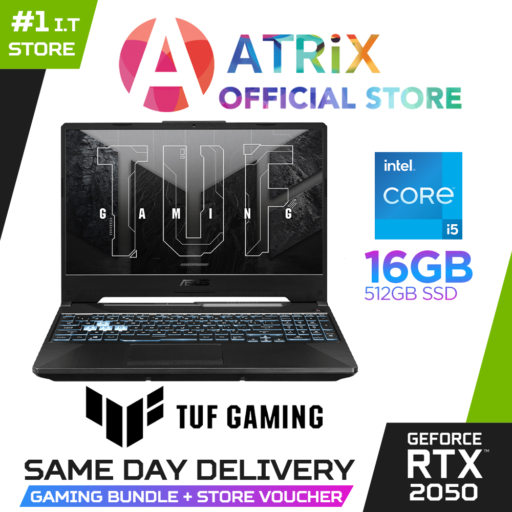 Express DeliveryASUS TUF Gaming F15 FX506HF-HN019W | 15.6"FHD | i5-11400H | RTX2050 | 16GB DDR4/512GB SSD | Win11 | 2Y