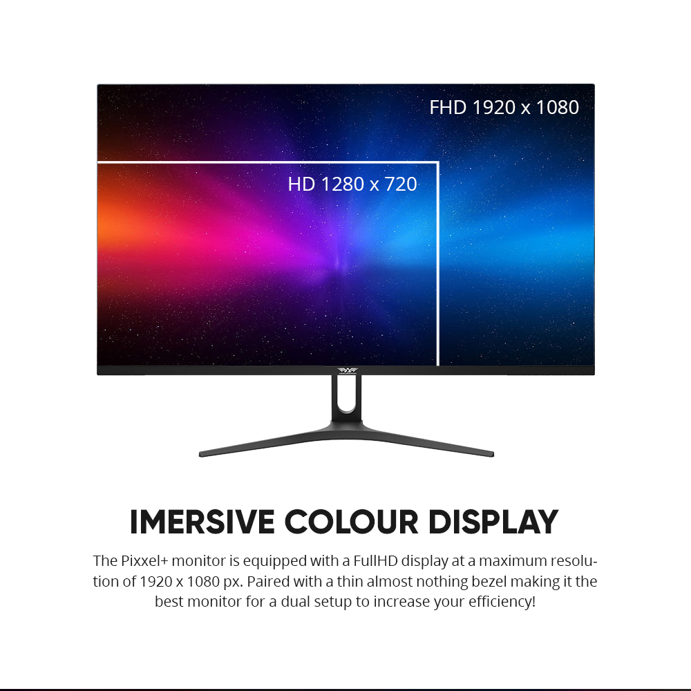 Armaggeddon Pixxel+ Xtreme XF24HD Super Gaming Monitor l 165hz Refresh Rate l 1ms Response Time