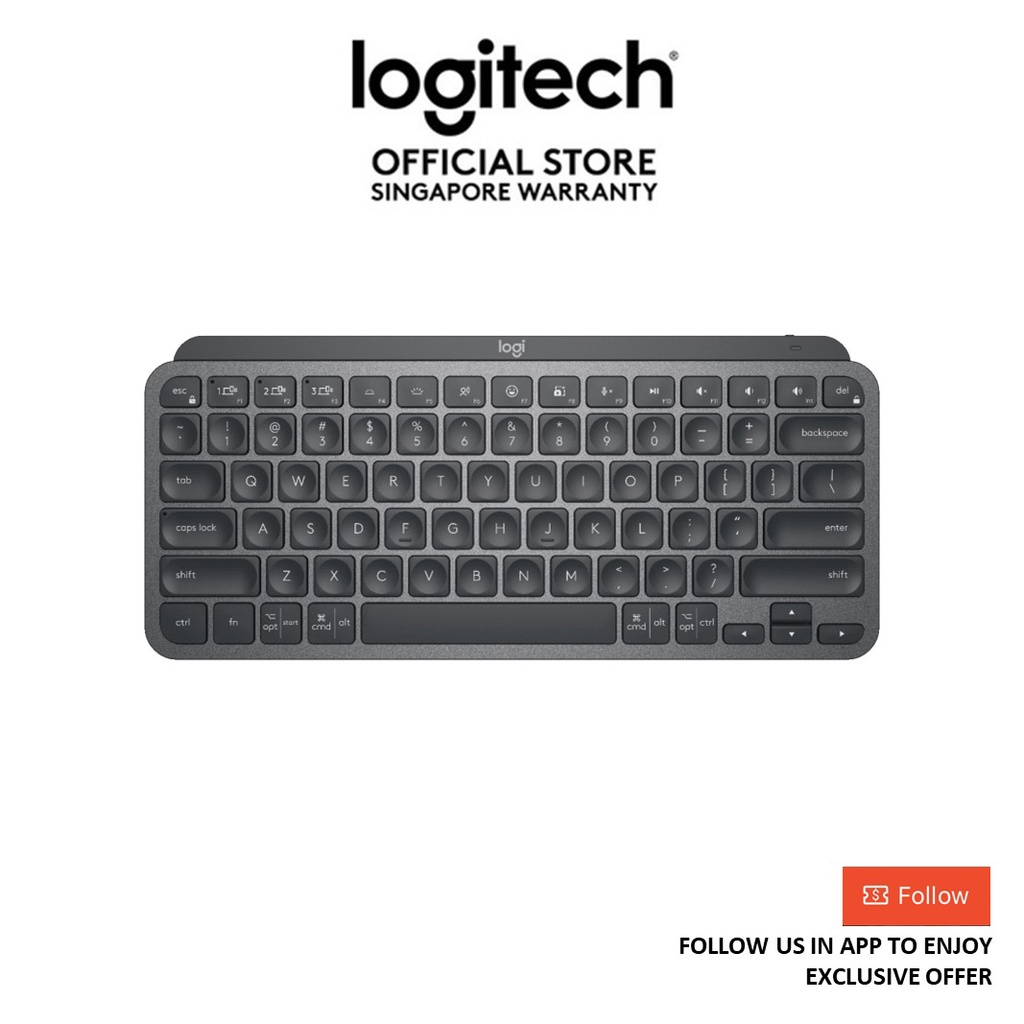 Logitech MX Keys Mini Minimalist Wireless Illuminated Keyboard, Compact, Bluetooth, Backlit, USB-C - EBL ready stocks