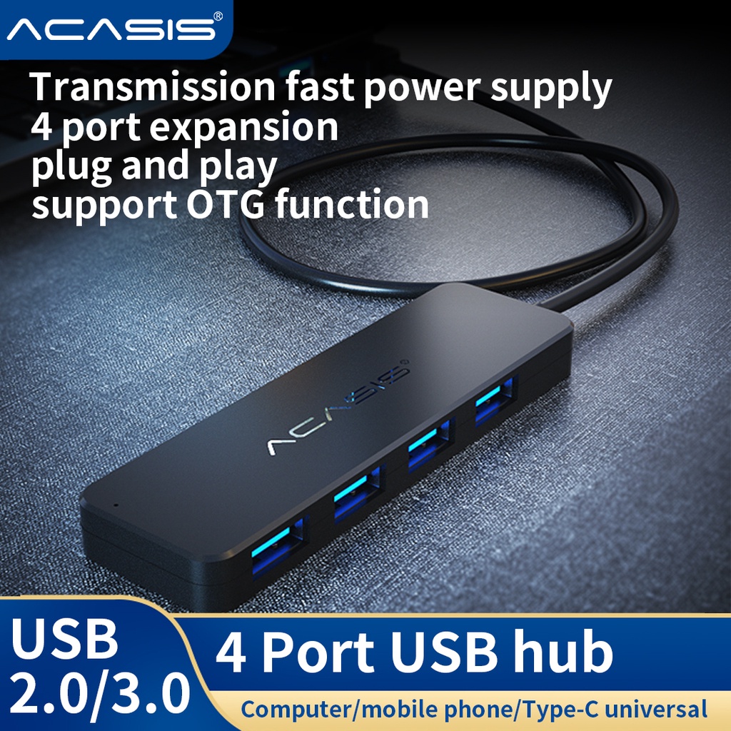 ?READY STOCK?USB 3.0 5Gbps SuperSpeed 4 Ports USB HUB 20cm x 60cm x 120cm