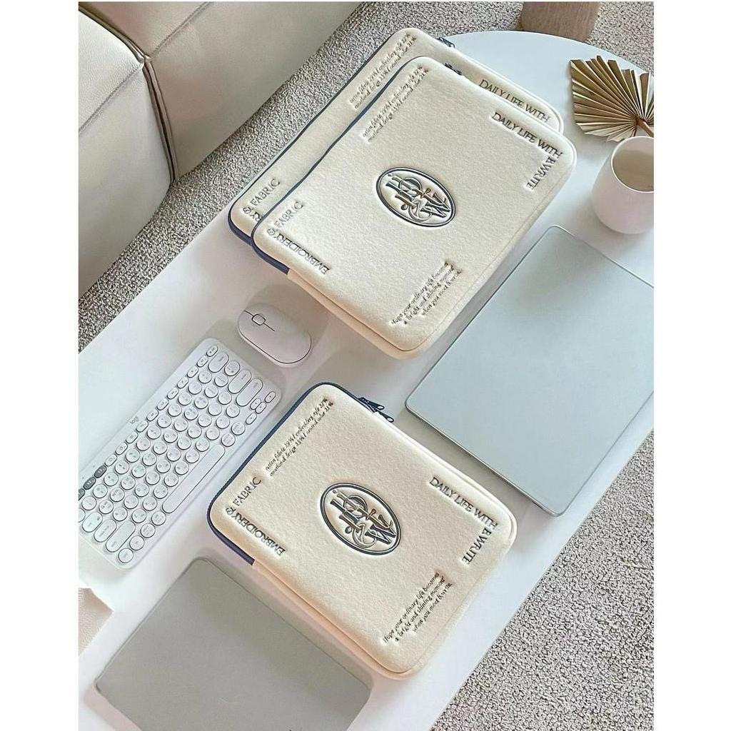 Korean style laptop bag cute embroidery design shockproof suitable for 10/11 inch 13/14 inch 15/15.6 inch