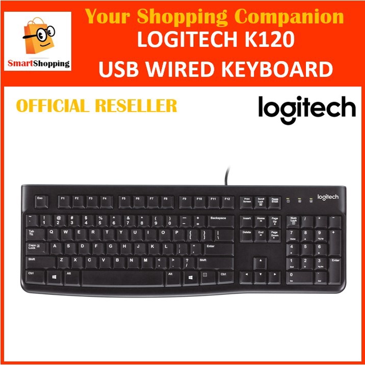 Original Logitech K120 USB Keyboard 3 Years Singapore Warranty  920-002582
