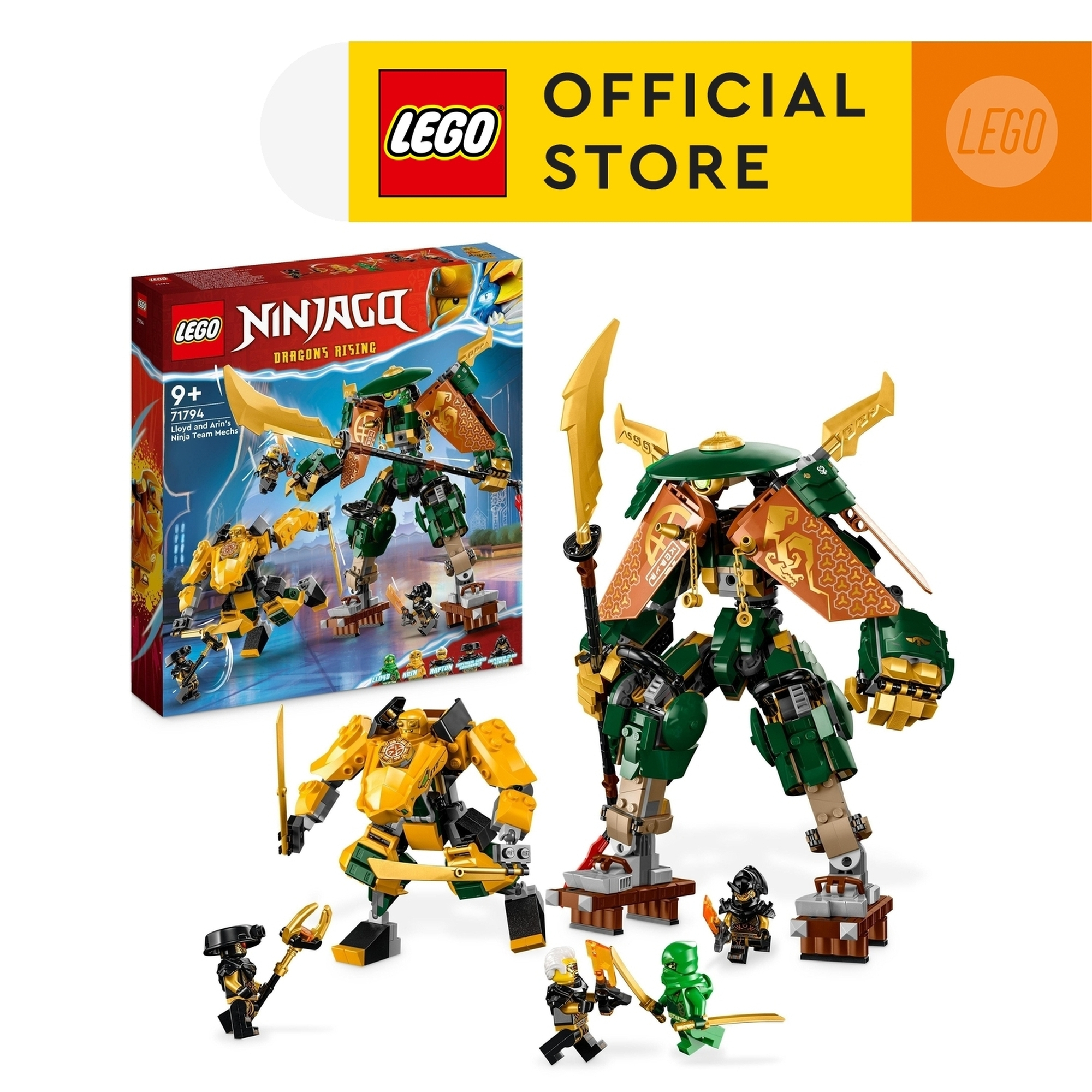 LEGO Ninjago 71794 Lloyd and Arins Ninja Team Mechs Building Set Toys 764 Pieces