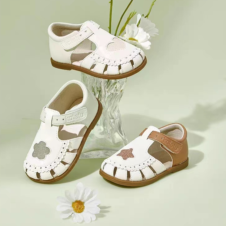 SG Seller/KATETU Girls princess shoes childrens leather shoes non slip breathable soft soles女童公主鞋儿童小皮鞋防滑透气软底凉鞋X3BK004