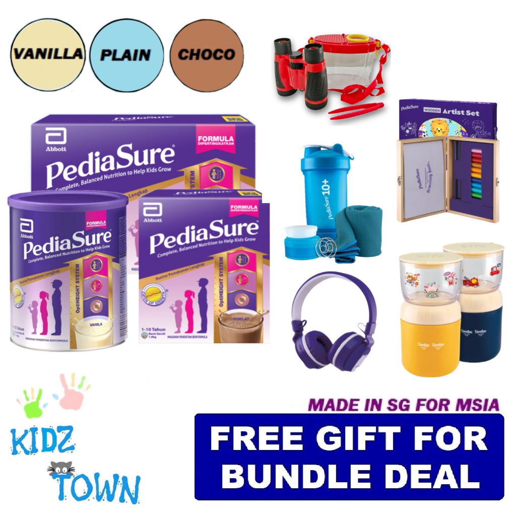 PEDIASURE 1.6Kg/ 1.8kg/ 3kg 1-10 years - Vanilla/Plain/Chocolate
