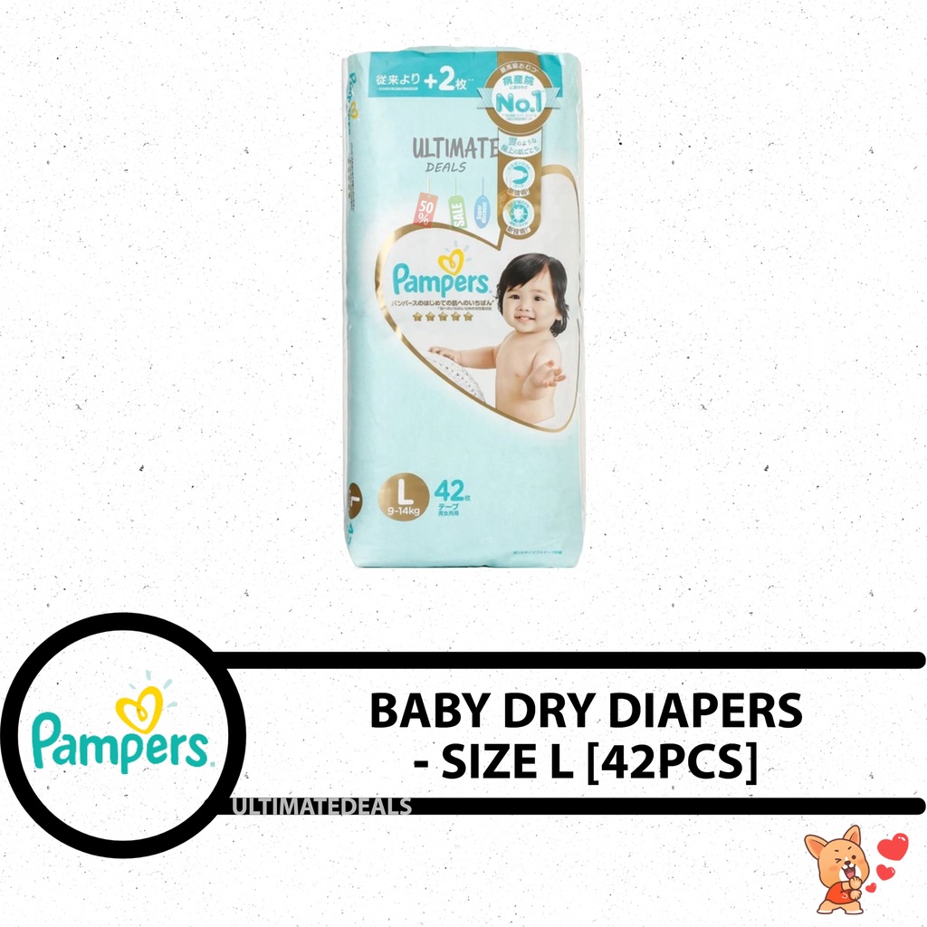 Pampers Baby Dry Diapers in Size L 42pcs