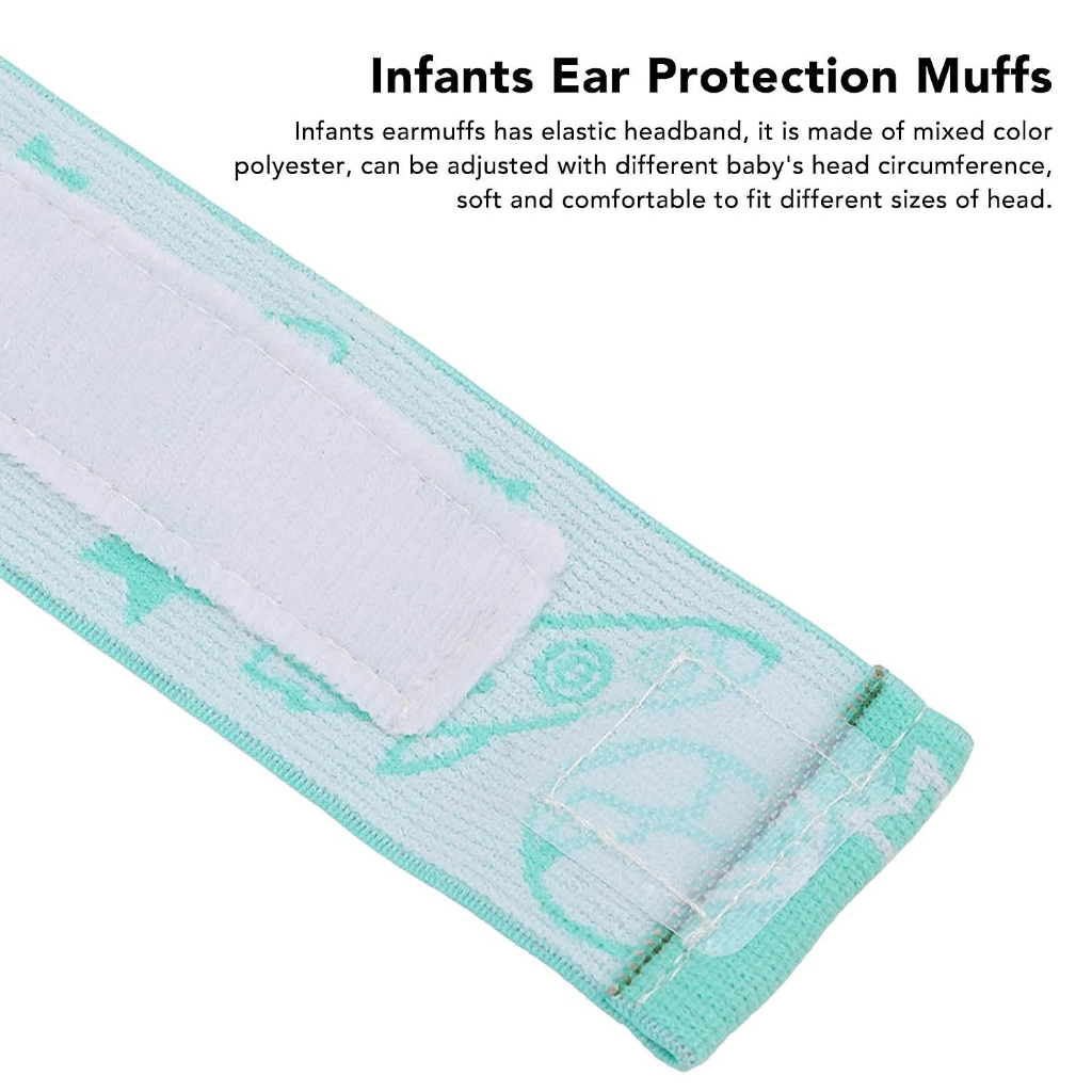 Baby Sound Blocking Earmuffs Hearing Protection with Adjustable Headband Strap for Infant Muffs for Airplane Outdoor
