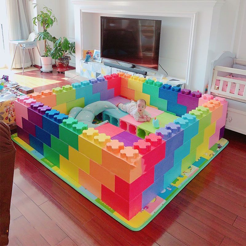 Childrens epp building blocks Paradise Mall foam building blocks Castle wall fence large foam indoor Toy Playground