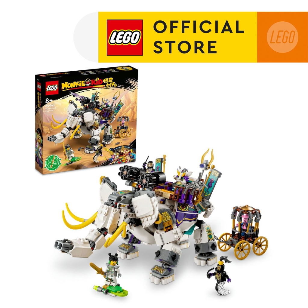 LEGO Monkie Kid 80043 Yellow Tusk Elephant Building Toys 844 Pieces