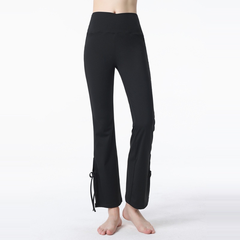 Lululemon Yoga Pants cross high waist back pocket flare pants quick drying fitness pants 9023