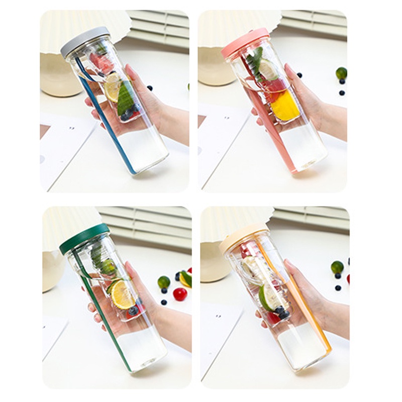 [SG Seller] Xmas Gift 700ml Water Bottle With Folding Straw Leakproof Tumbler Drinking Cup BPA Free