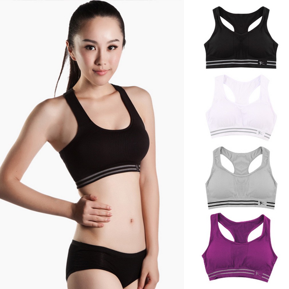 Women Seamless Racerback Sports Bra Yoga Fitness Padded  womens sports underwear workout bra