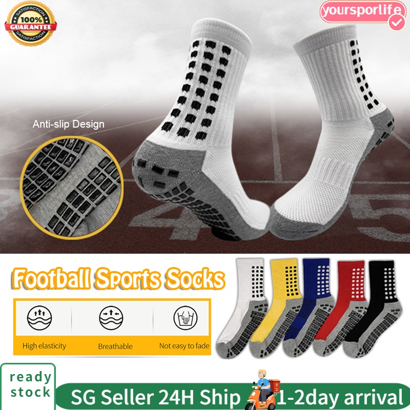 LOCAL 24H SHIP1pair Anti Slip sock High Quality Socks Size Medium Football Sport Soccer Basketball Badminton Socks 足球袜