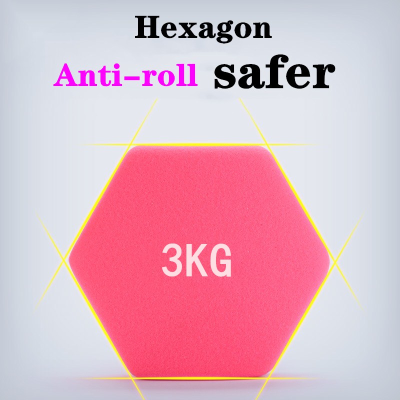 ⭐[Sg Seller] 1/1.5/2/3/5kg Hexagon Dumbbell Weight Training Rubber dumbbell Household Fitness Small Dumbbells
