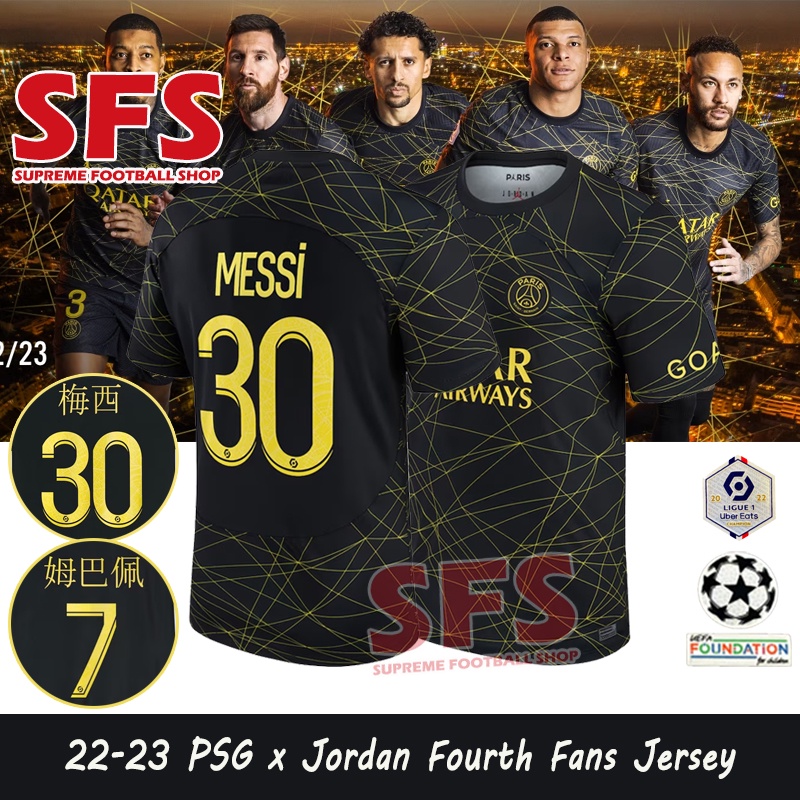 SFS Top Quilty 2022-23 PSG Jersey Paris Saint-Germain Fouth Stadium Shirt Soccer Football Jersey Jersi Fans Version S-4XL