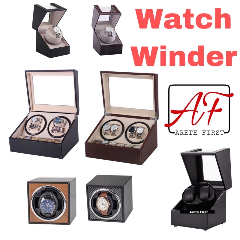Automatic classic watch Watch Winder Wood Box BROWN / BLACK for watches winding