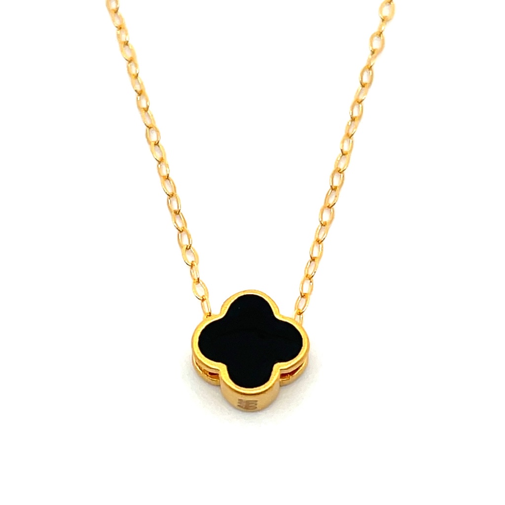 Top Cash Jewellery 999 Pure Gold Lucky Mini Clover Pendant Set YB08