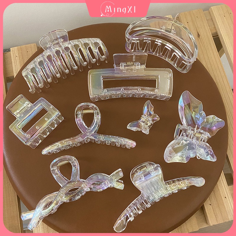 Mermaid Girls Big Hair Clip Korean Style Fashion Transparent Pearl Hair Clamp High-quality Shark Clip Womens Headdress