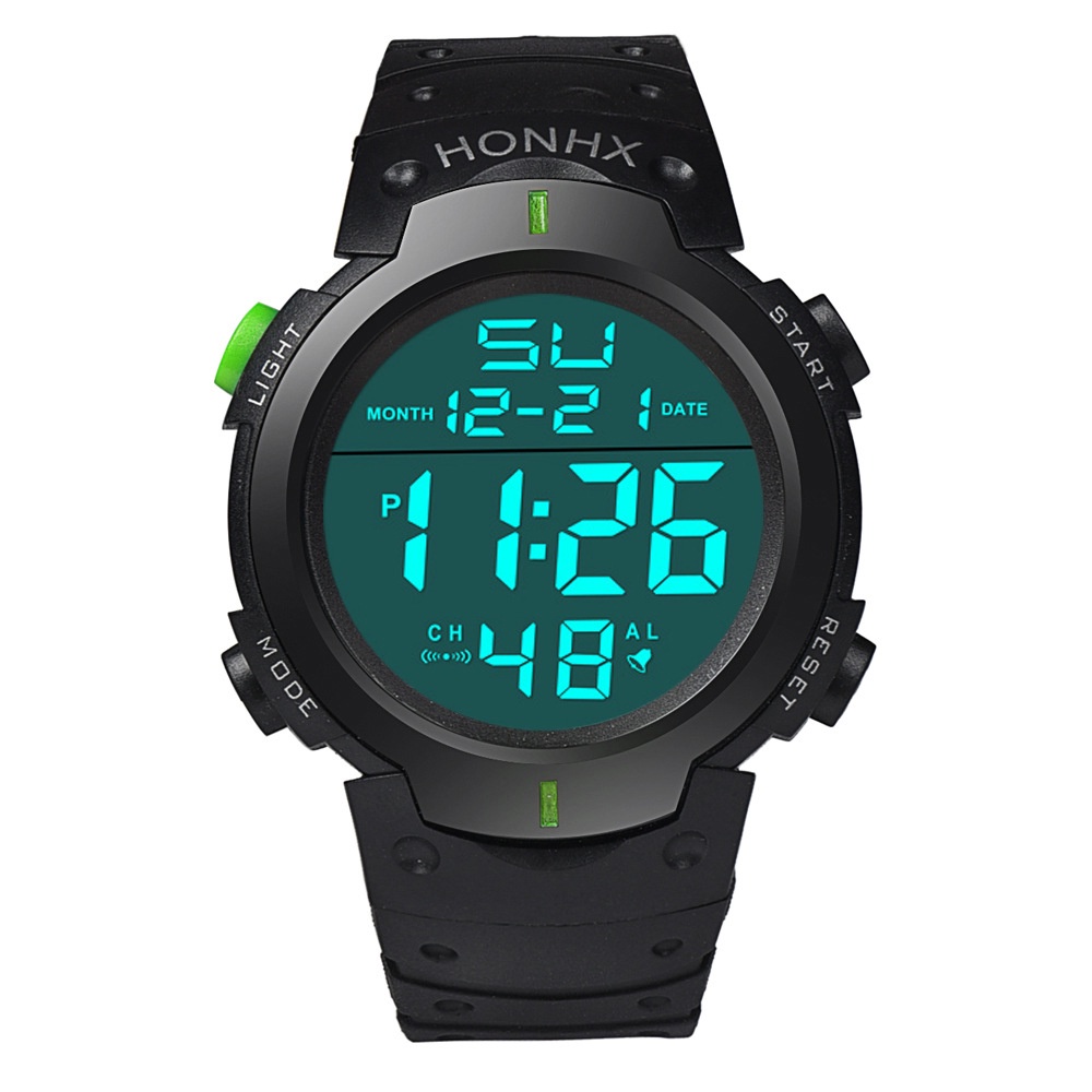 Men Watch Waterproof Silicone LED Digital Stopwatch Date Rubber Sport Wrist Watches