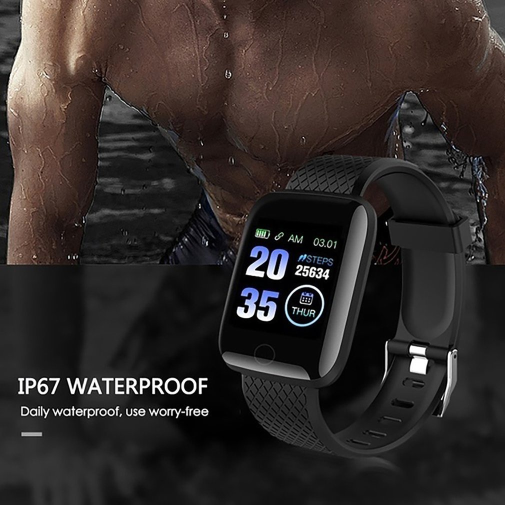 116Plus Color Screen Smart Watch Sleep Monitoring Watch D13 Real Time Heart Rate 1.3 Inch Sleep IP67 Waterproof Wristband Gift