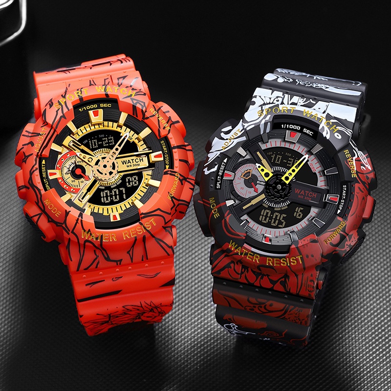 One Piece Mens Sports Watch Waterproof Top Luxury Wristwatches Gifts Style Digital Clocks Shock Gentleman Fashion