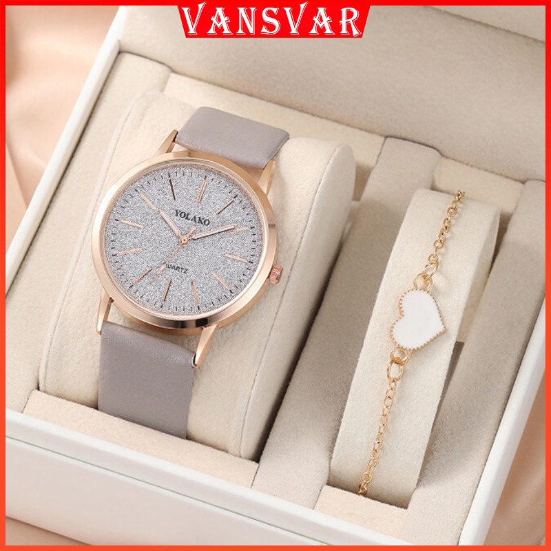 Watch+BraceletWatch Bracelet Set Fashion Starry Sky Leather Strap Women Watches