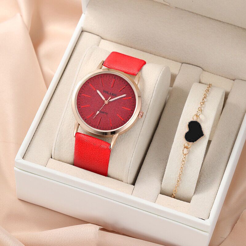 Watch+BraceletWatch Bracelet Set Fashion Starry Sky Leather Strap Women Watches
