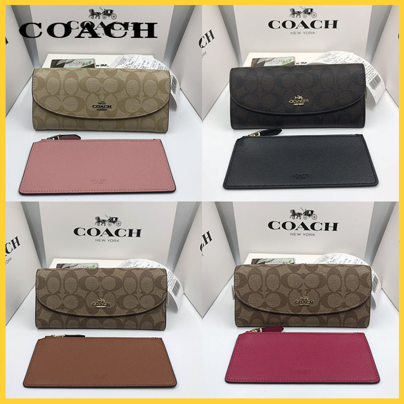 Womens Classic C Pattern Long Wallet Coin Purse Zipper Wallet 52601