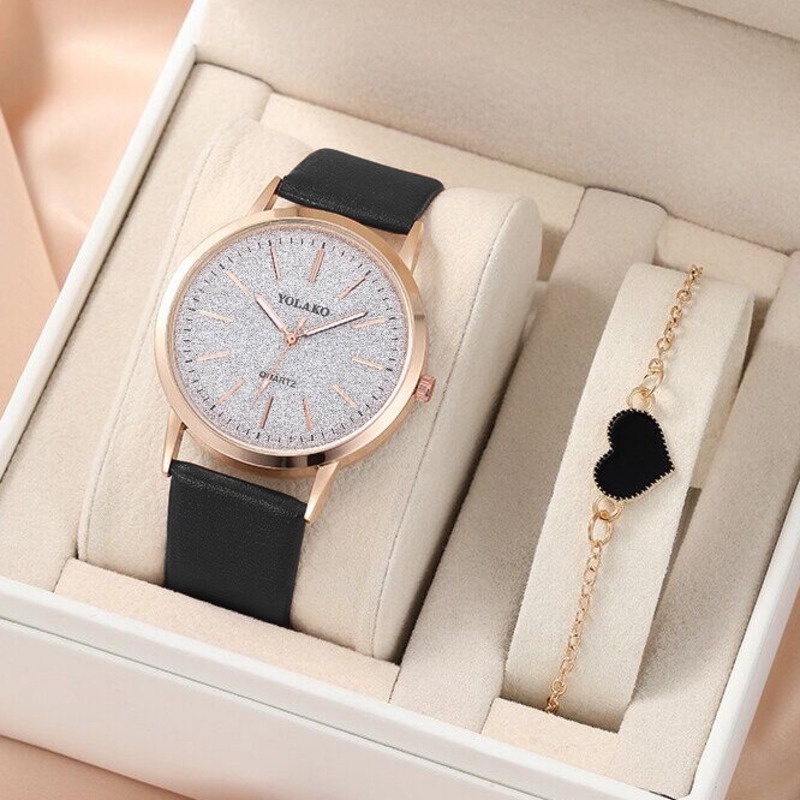 Watch+BraceletWatch Bracelet Set Fashion Starry Sky Leather Strap Women Watches